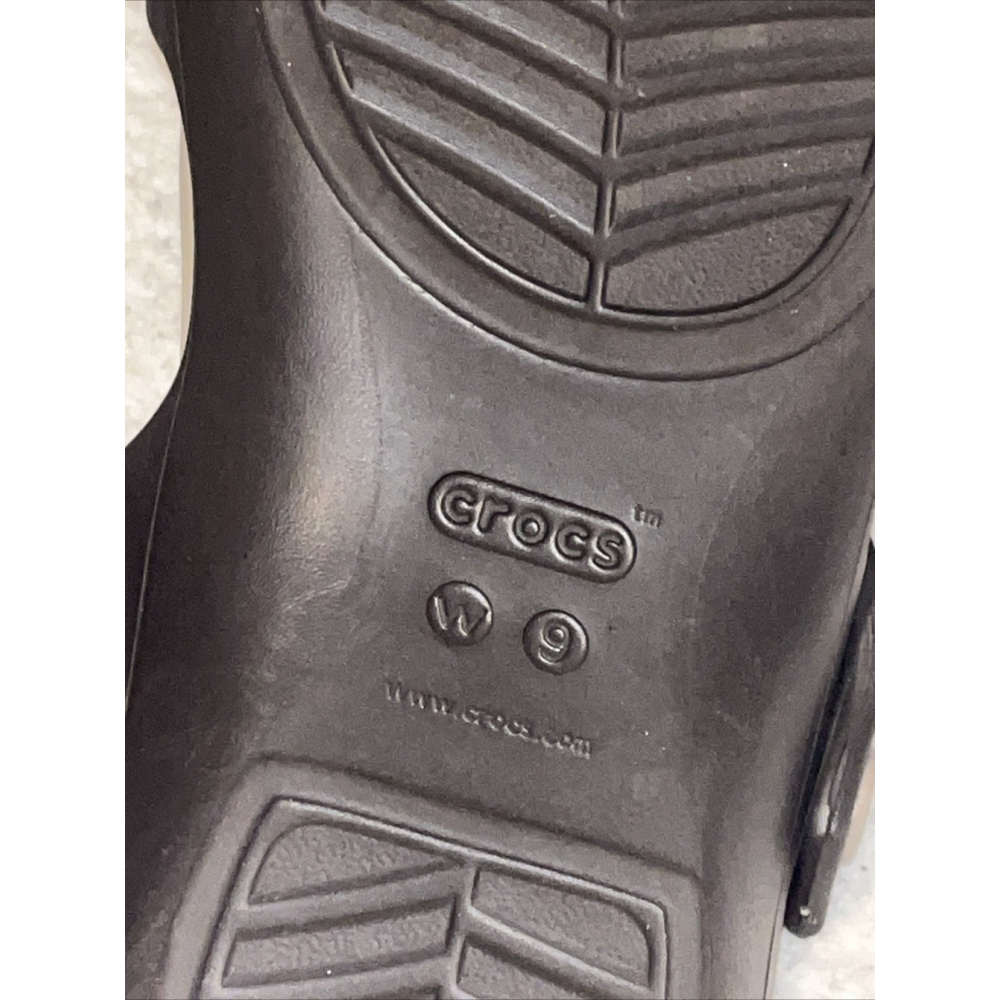 CROC Chocolate Expresso Brown 2 Strap Spa Pool SANDALS Women Size 9 EUC - Picture 6 of 6